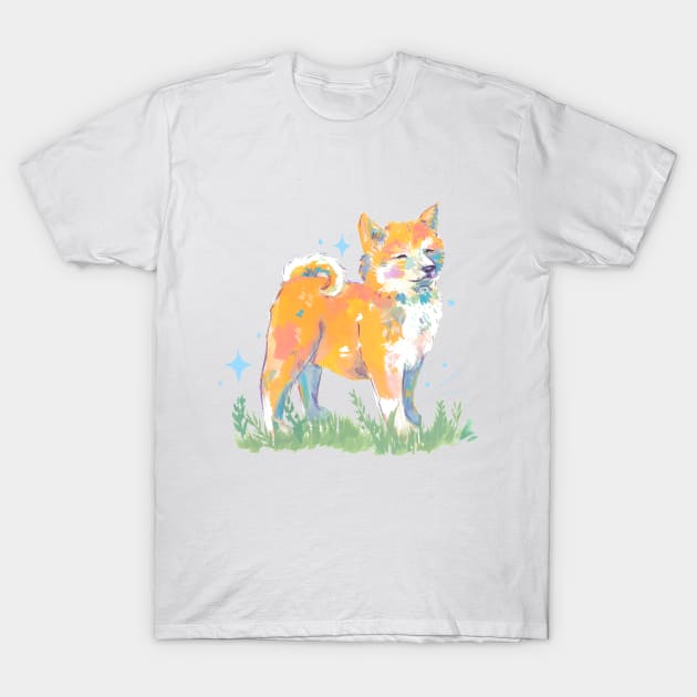 Shiba T-Shirt by erinkatearcher